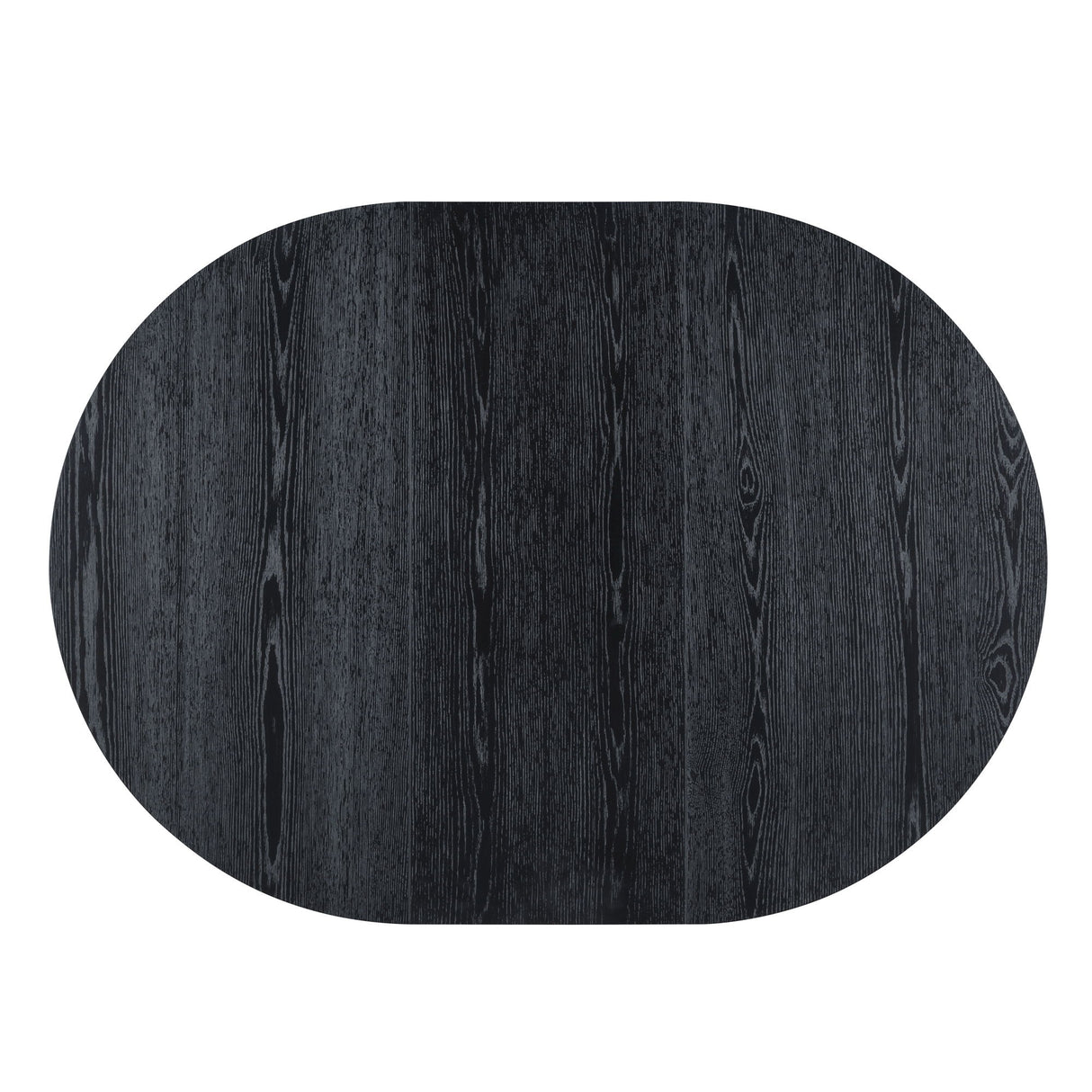 5 Piece Dining Set Extendable Round Table And 4 Chairs - Black / Oak