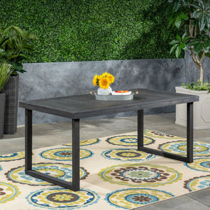 Outdoor Acacia Wood Dining Table, Sandblast Finish - Best Buy Furniture