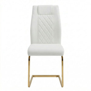 High Back Dining Chairs For Dining & Kitchen Room (Set of 4) - Golden / White