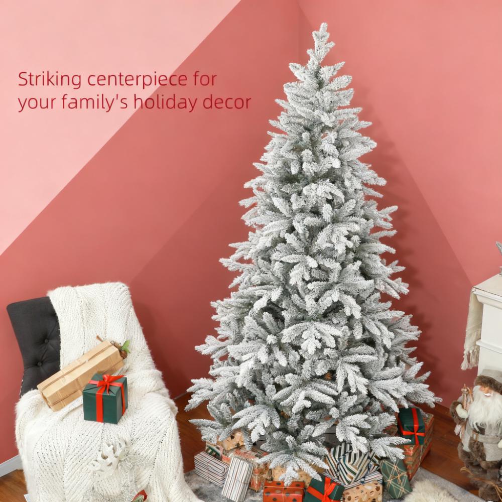 Hinged Xmas Tree - Artificial Flocked Christmas Tree