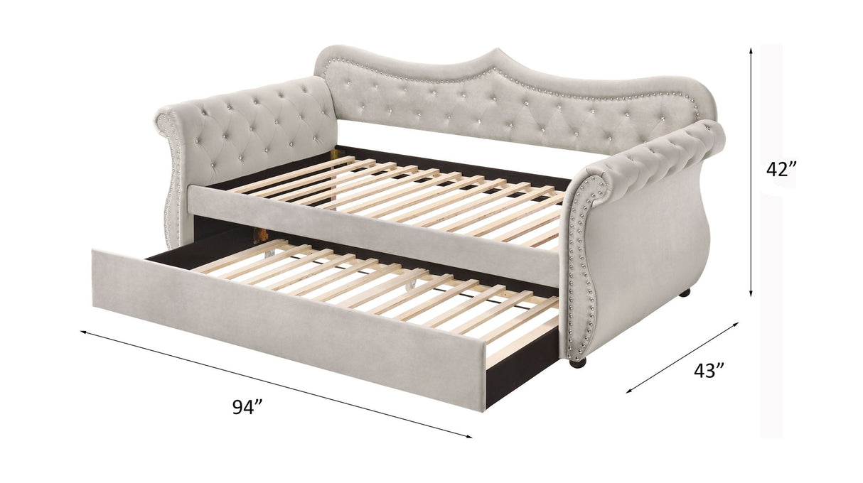 Adkins - Twin Daybed With Trundle - Beige - Best Buy Furniture