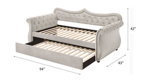 Adkins - Twin Daybed With Trundle - Beige - Best Buy Furniture