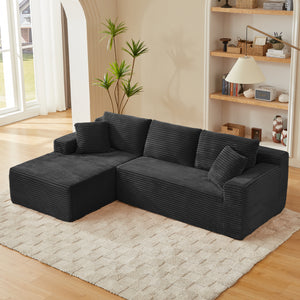 L-Shaped Cloud Sectional Sofa with Deep Seat