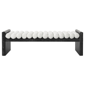 62.8" Modern Chenille Upholstered Bench