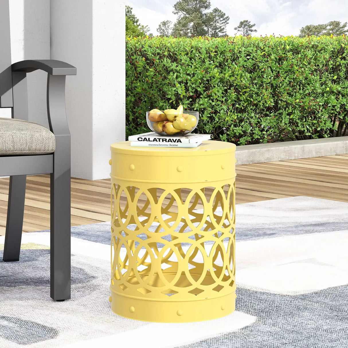 Outdoor Metal Large End Table, Modern Design - Best Buy Furniture