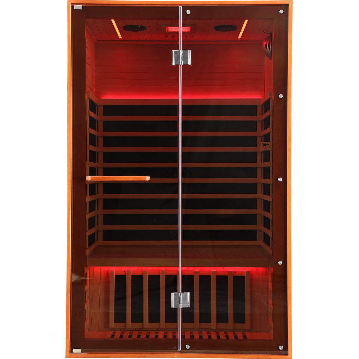 Double Sauna Room With Carbon Heating Plates - American White Oak