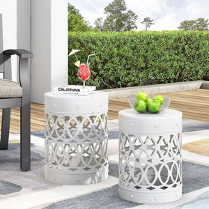 Outdoor Metal S/2 End Table - Best Buy Furniture