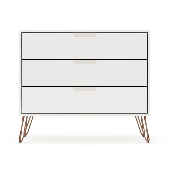 Rockefeller 3 Drawer Dresser with Splayed Legs - Multiple Colors