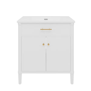 Bathroom Vanity With Sink, Soft Close Doors And Adjustable Shelf