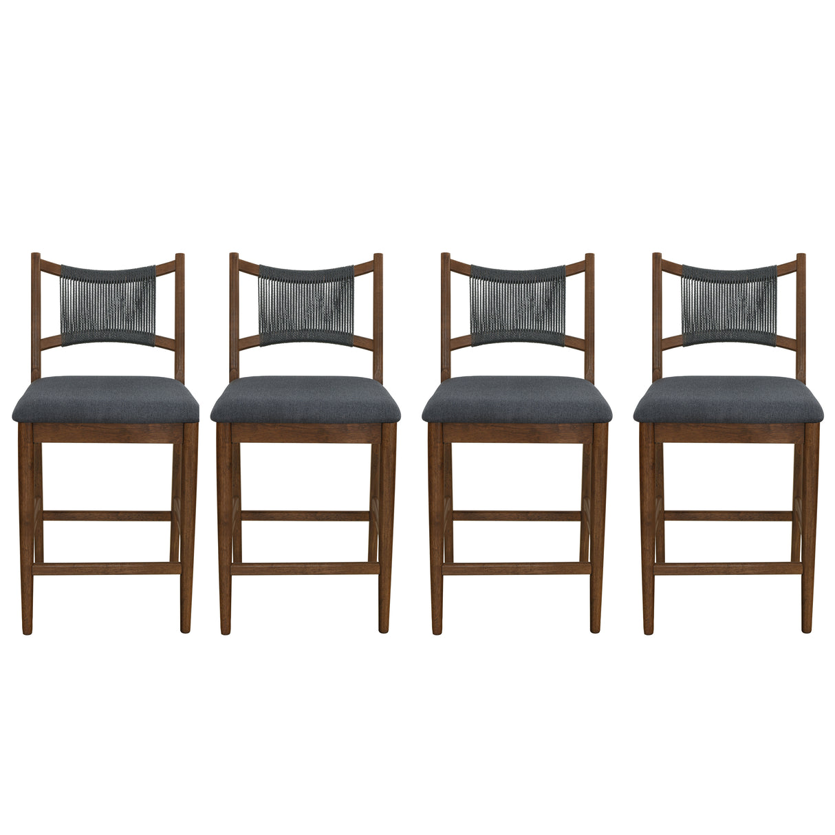 Arno Indoor Upholstered Wooden Counter Stool