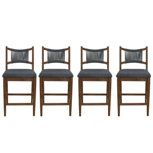 Arno Indoor Upholstered Wooden Counter Stool
