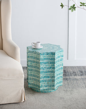 17x17x20" Capiz Design Stool