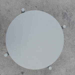 Metal Round Side Table - 2-Tier Outdoor End Table