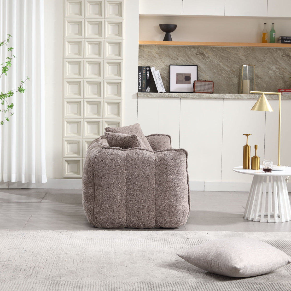 Cozy Beanbag Chair With High Resilience Foam Core For 2