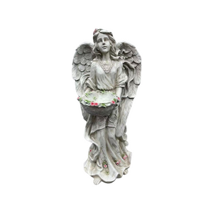 24.80" High Angel Figurine with Flower Basket