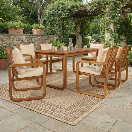7 Pieces Patio Dining Set Outdoor Dining Table and Chairs