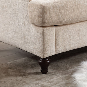 Mid Century Modern Fabric Loveseat Sofa, 2 Seat Upholstered Couch