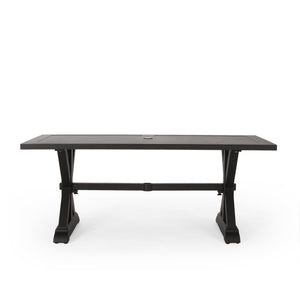 Outdoor Aluminium Dining Table, Antique Matte