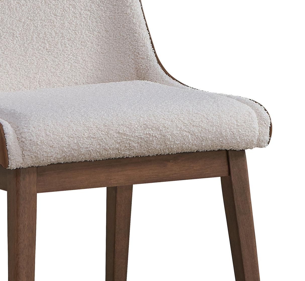 Ginny - Boucle Velvet Side Chair (Set of 2) - Walnut - Best Buy Furniture