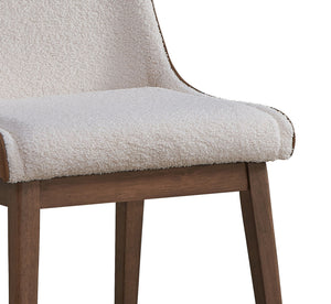 Ginny - Boucle Velvet Side Chair (Set of 2) - Walnut - Best Buy Furniture