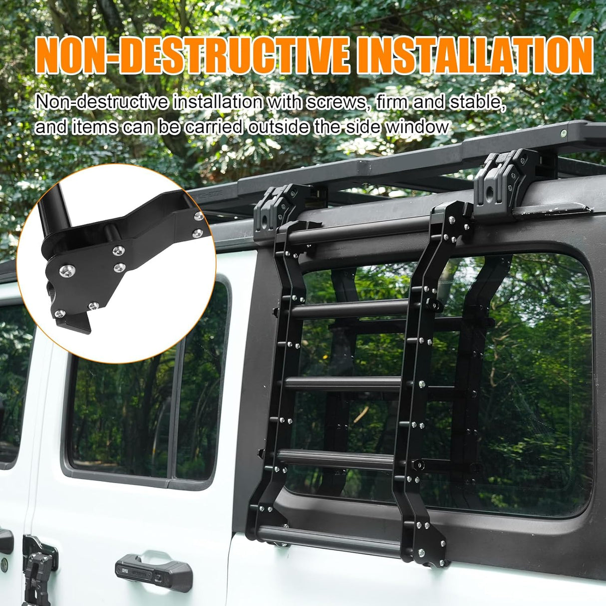 Rear Window Ladder for Jeep Wrangler JL JLU (2018-2025)