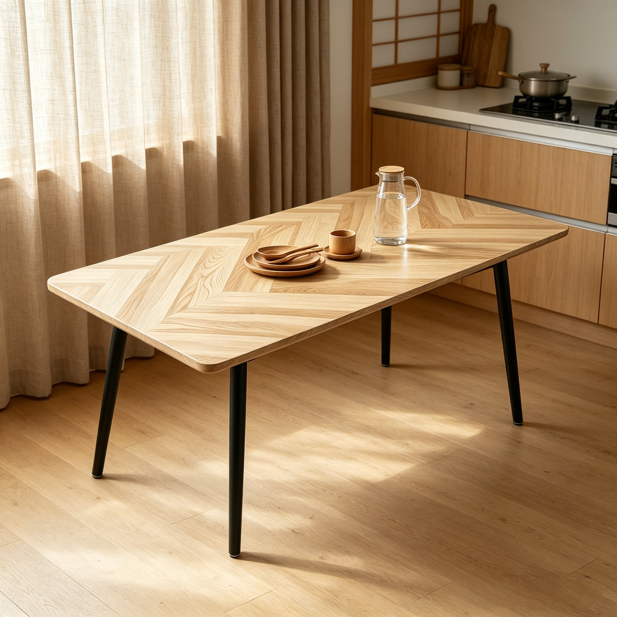 Modern Minimalist MDF Wood Color Desktop