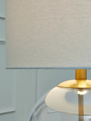 Samder - Glass Table Lamp - White - Best Buy Furniture