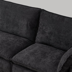 108.5" Modular Sectional L Shape Sofa with Movable Ottoman