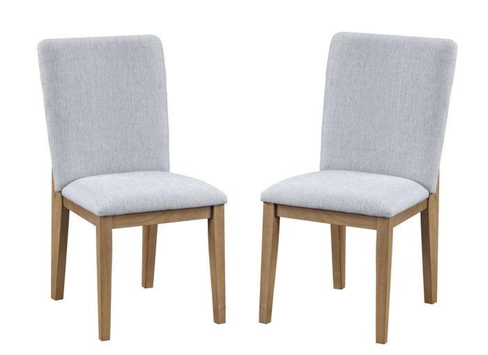 Delphine 19" Dining Chair Set of 2 with Armless Design - Gray