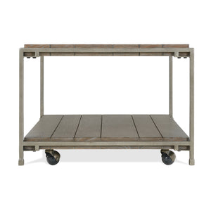Corbeta 3-Piece Metal Frame Wood Living Room Coffee Table Set