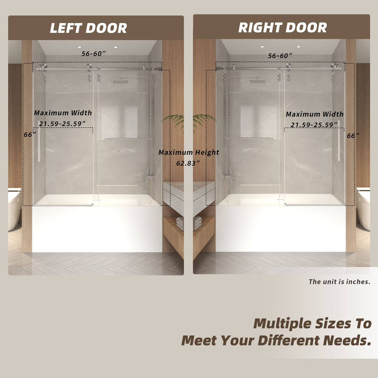 Frameless Sliding Bathtub Door With Frame