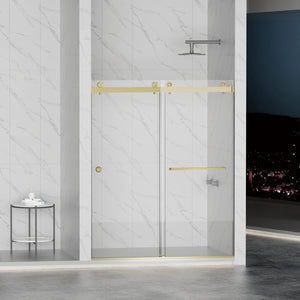 Frameless Shower Door with Double Sliding Design