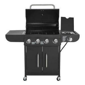 Gas Grill, 4 Burner Propane Gas Grill with Side Burner