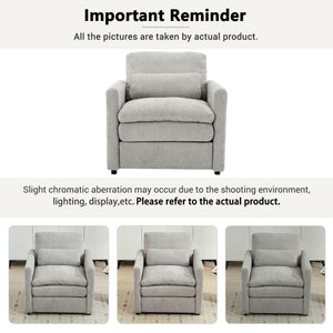 Cozy Upholstered Cushion Armchair For Living Room