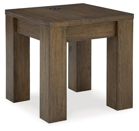 Rosswain - Square End Table - Warm Brown - Best Buy Furniture