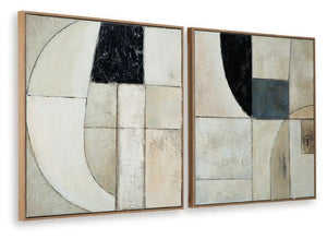 Bexlen - Wall Art Set (Set of 2) - Tan / Taupe / Black - Best Buy Furniture