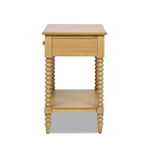 Easton 28" Modern Farmhouse Turned 1-Drawer Storage Side Table