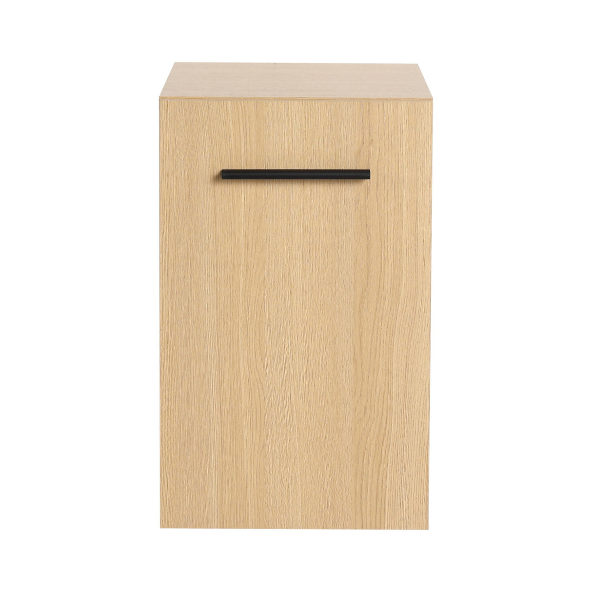 Floating Bathroom Vanity Single Door Base Cabinet, Wall Mounted Storage - Light Oak