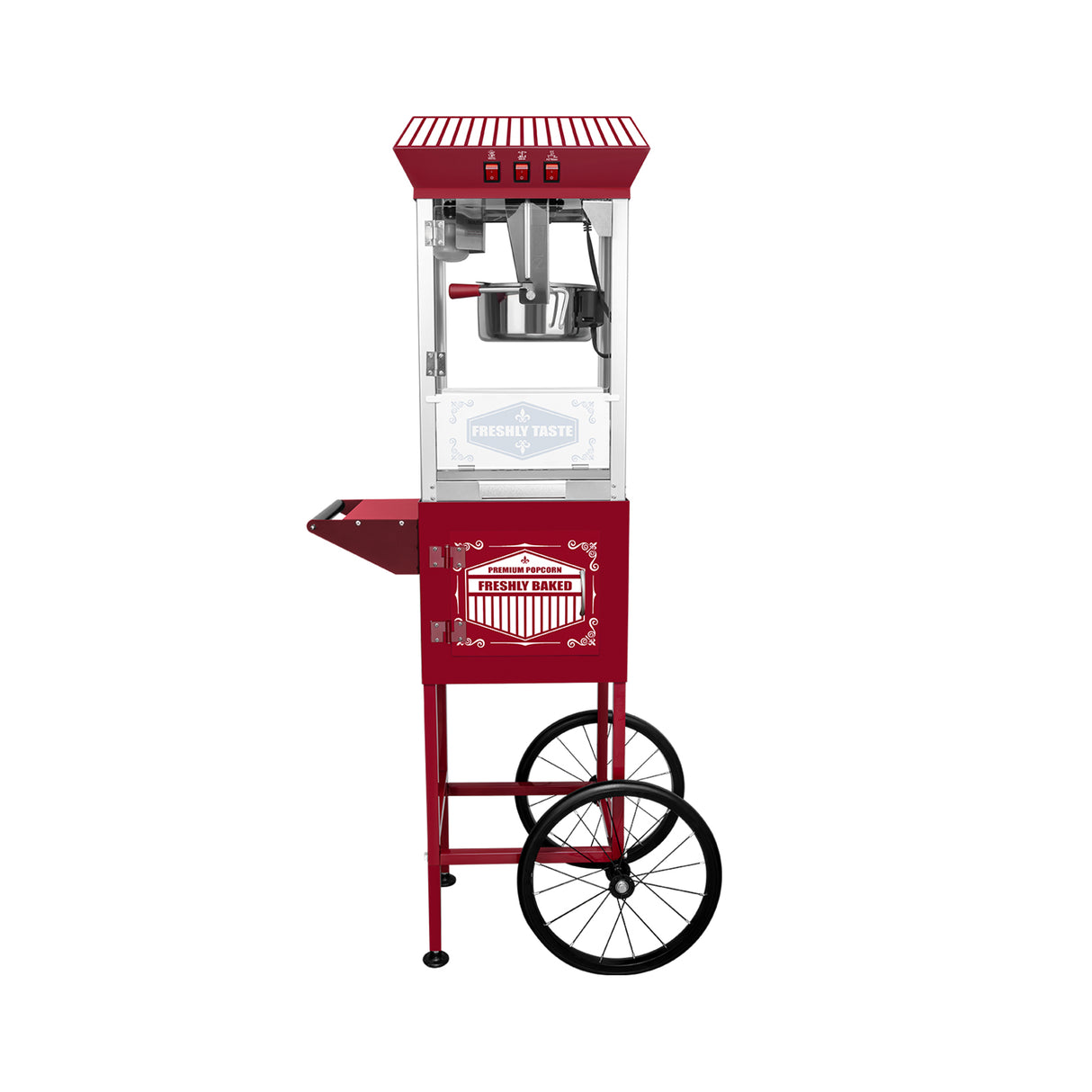 XH-P831-P Movie Theater-Style Popcorn Machine Maker with Cart