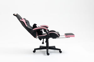 Cute Cat Gaming Chair with Paw Lumbar Cushion