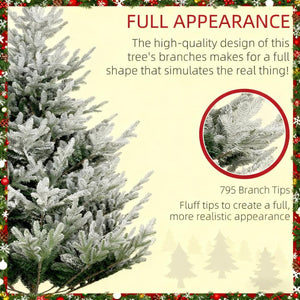 Flocked Hinged Christmas Tree