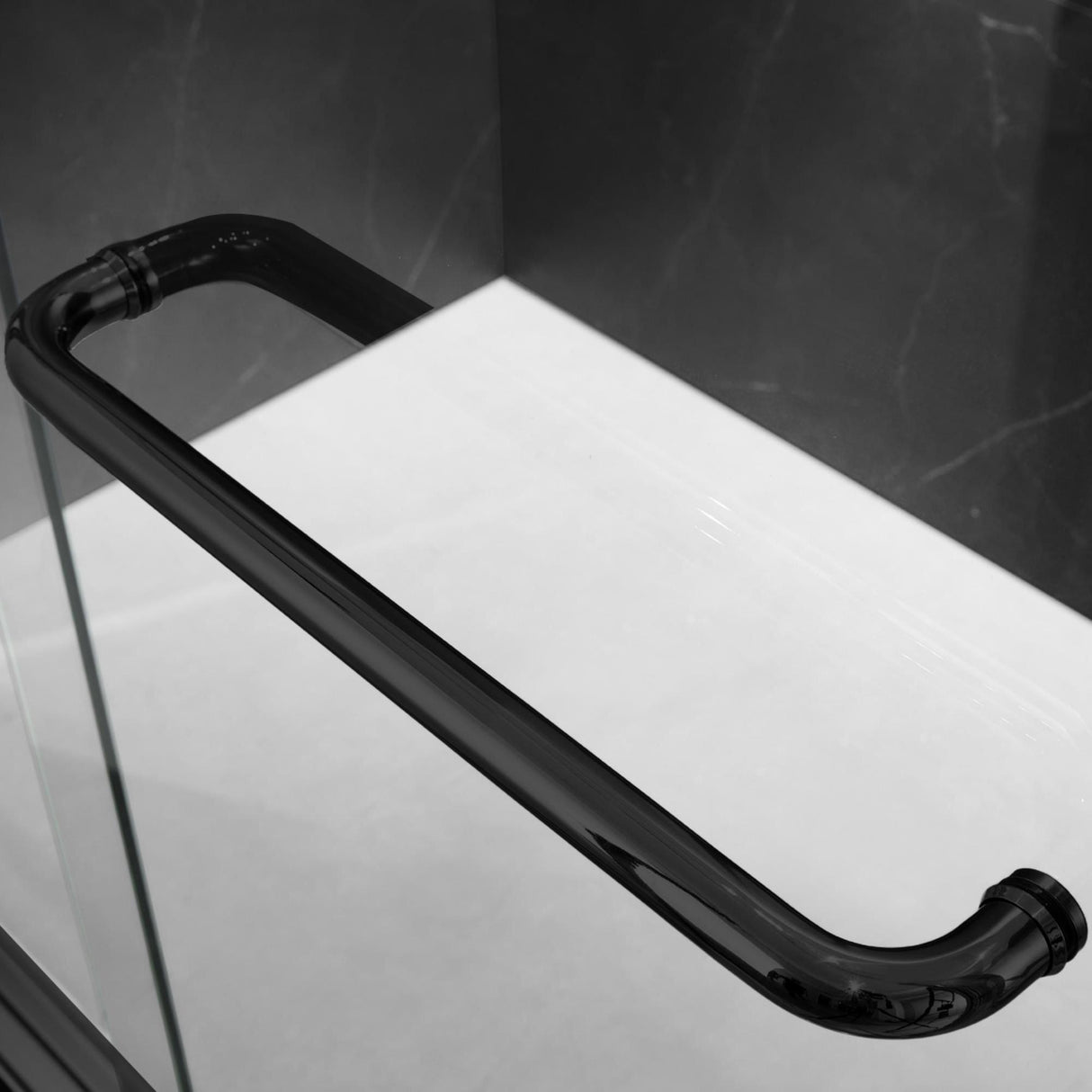 60" W x 74" H Door Sliding Frameless Shower Door with 6mm Tempered Glass LYM-02 Mat