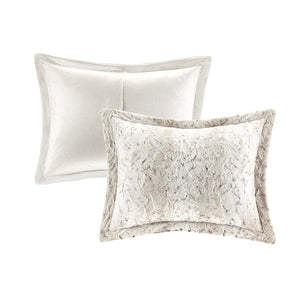 Full/Queen 4PC Faux Fur Comforter Set