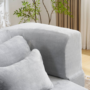 Modern Floor Sofa With 4 Pillows