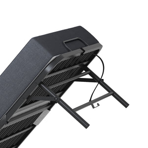 Twin Wide Folding Bed For Tall People, Extra Long & Wide Rollaway With Memory Foam, Heavy-Duty Capacity Guest, Spacious Portable Cot - Black