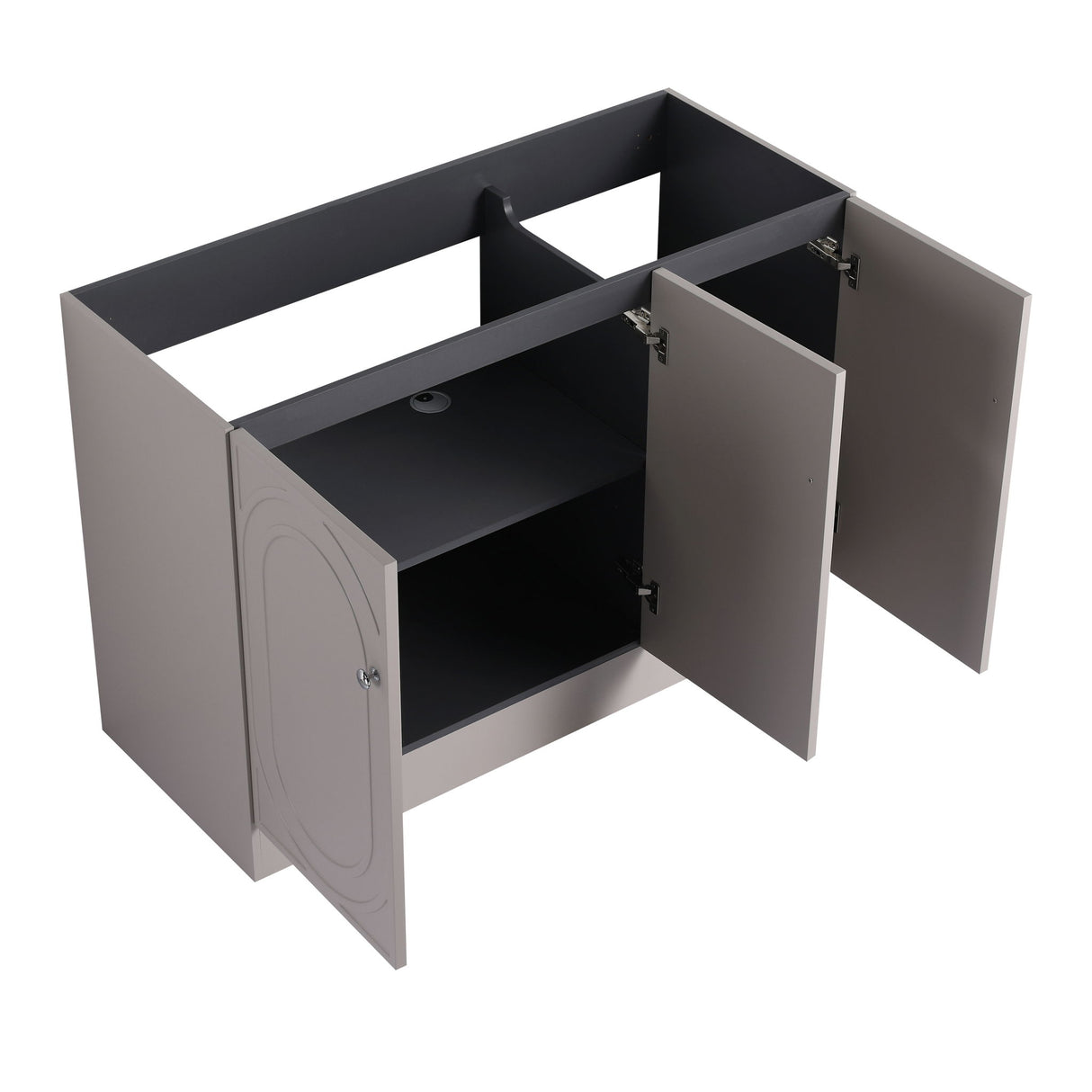 Contemporary Freestanding Bathroom Vanity With Resin Sink & Soft-Close Cabinet Doors