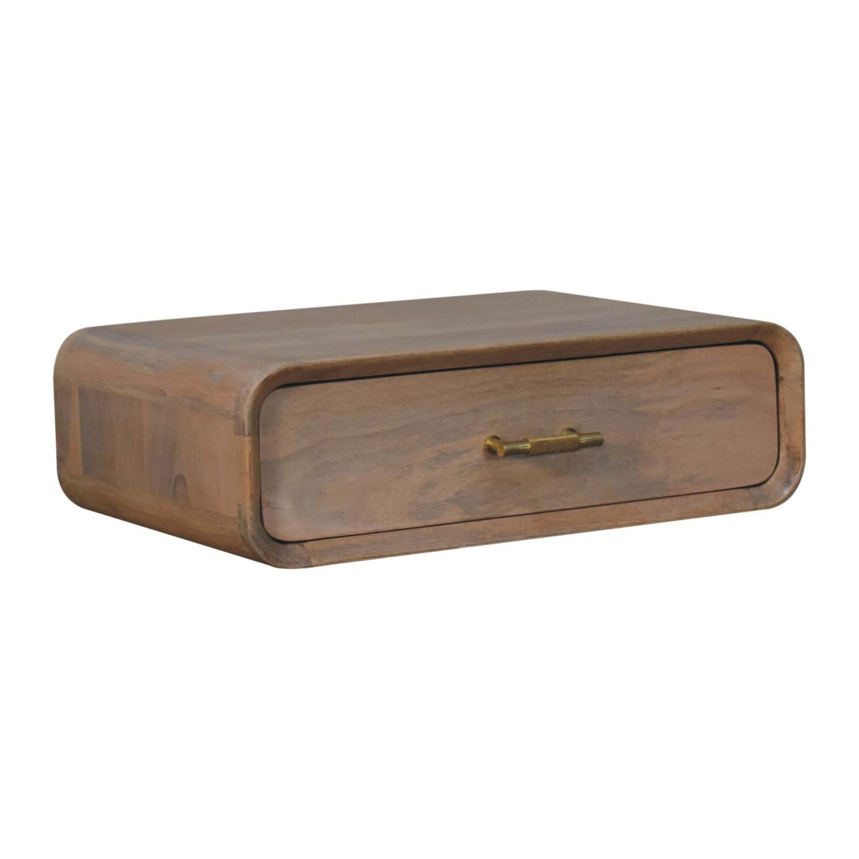 Solid Wood Sonoma T-Bar Wall-Mounted Nightstand, 1-Drawer