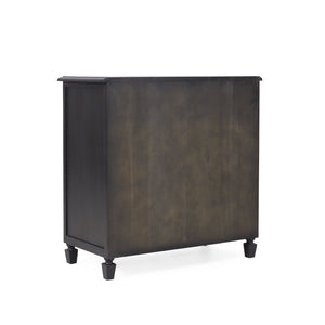 Newell - Cane 3 Drawer Dresser - Dark Gray