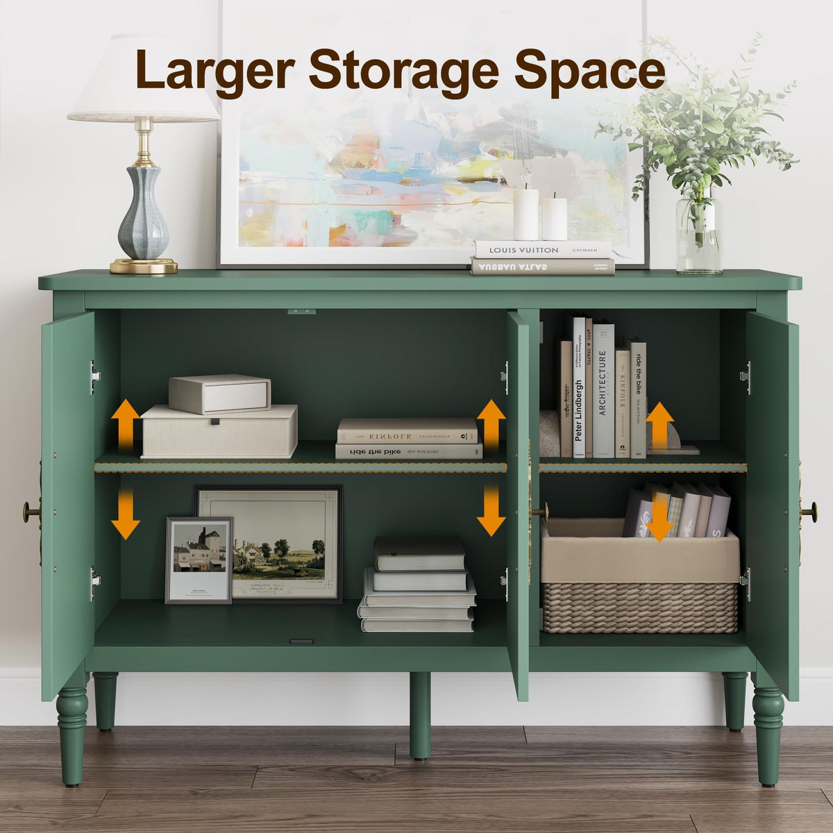 Mid-Century 3-Door Buffet Cabinet