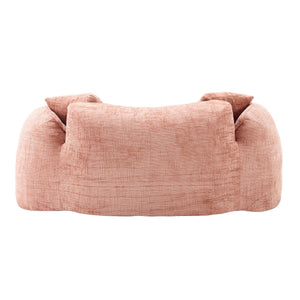 Curved 2 Person Compress Sofa With Armrests, Includes Pillows